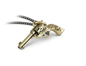 Gun Necklace - Bronze