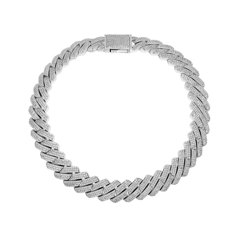 Hip Hop 20mm Cupronickel Diamond Cuban Chain/Bracelet