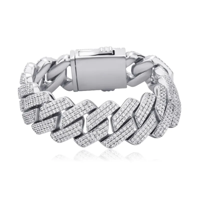 Hip Hop 20mm Cupronickel Diamond Cuban Chain/Bracelet