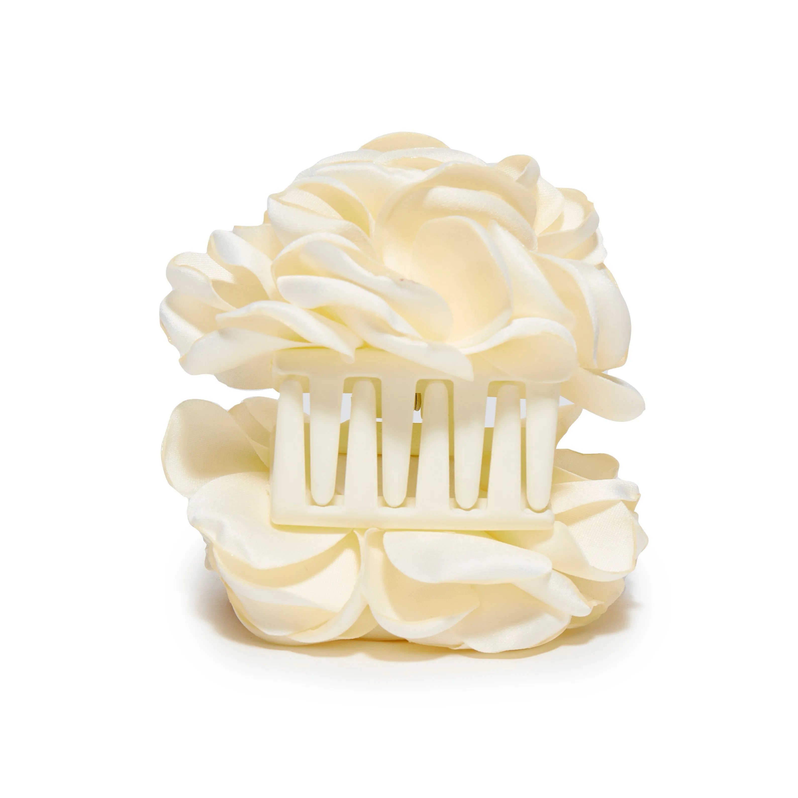 IVORY PEONY FLOWER CLAW CLIP