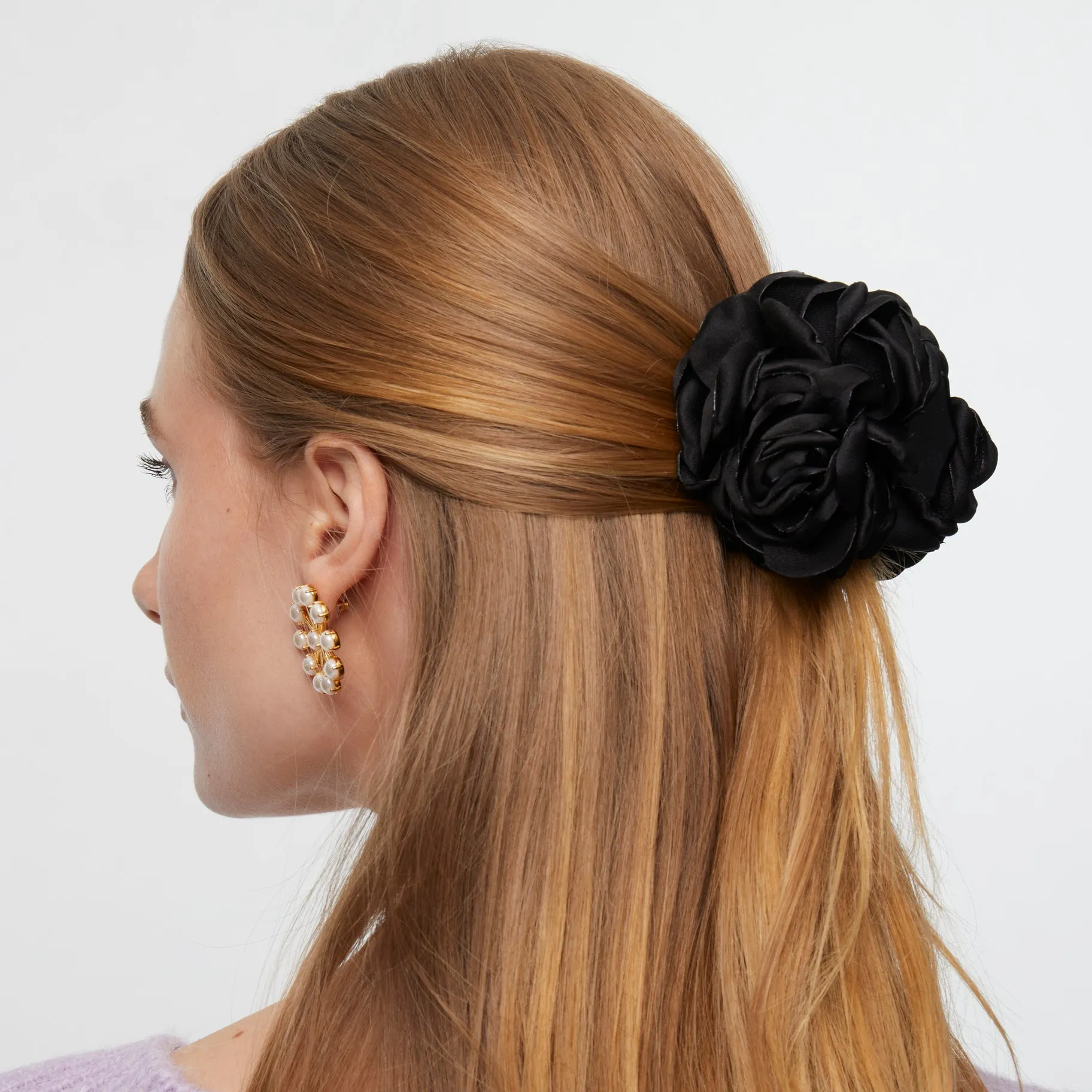 JET PEONY FLOWER CLAW CLIP