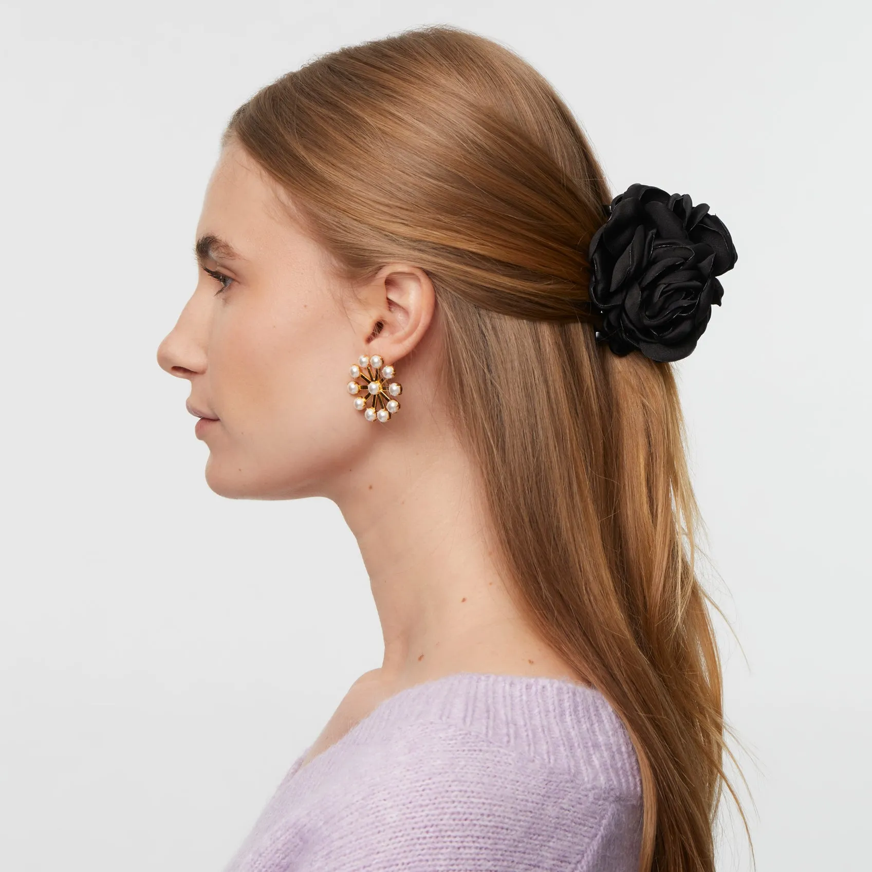 JET PEONY FLOWER CLAW CLIP