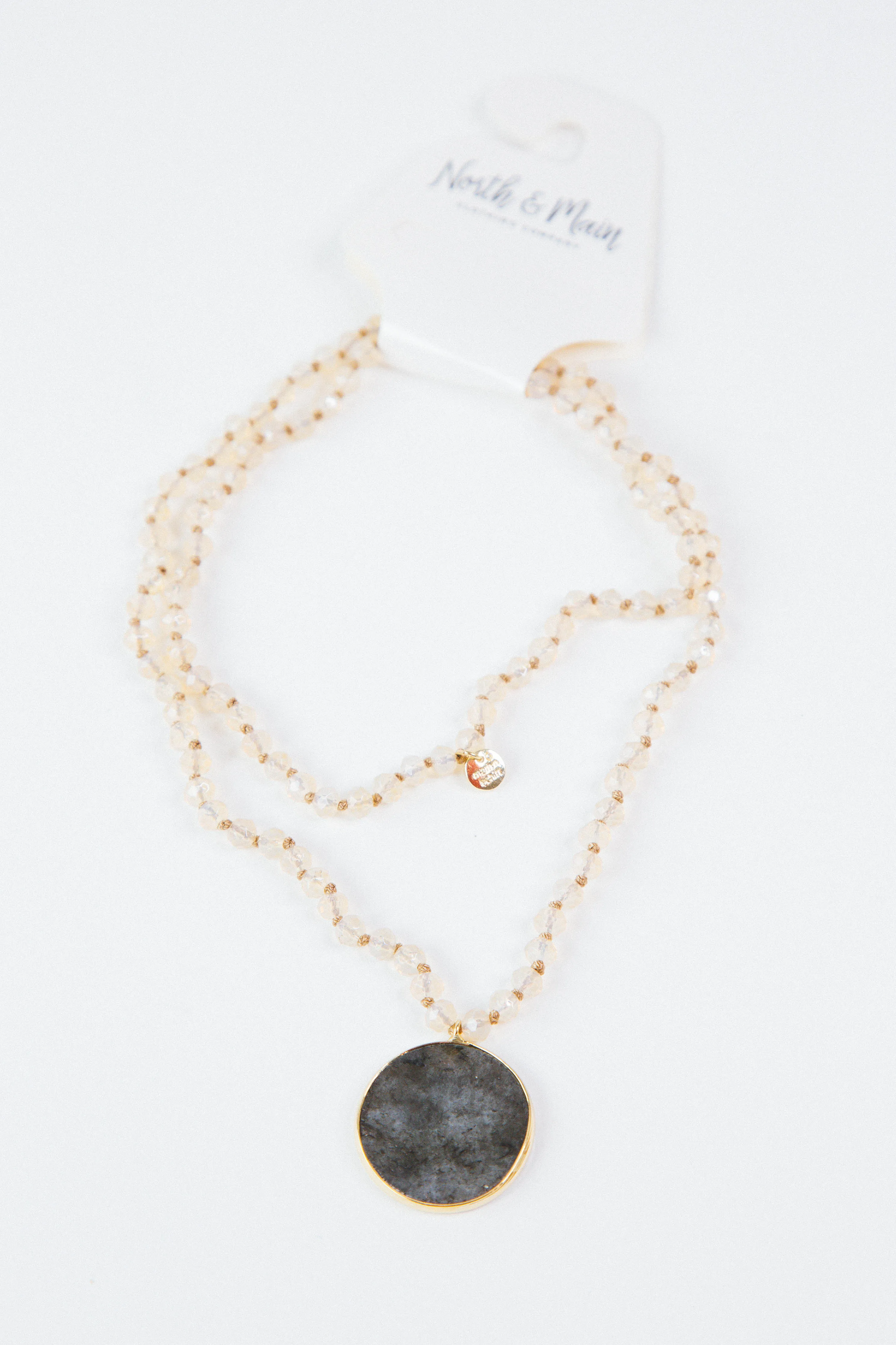 Kai Stone Pendant Necklace, Champagne