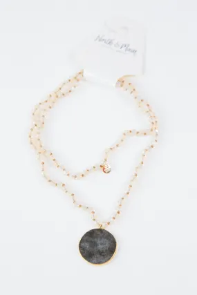 Kai Stone Pendant Necklace, Champagne