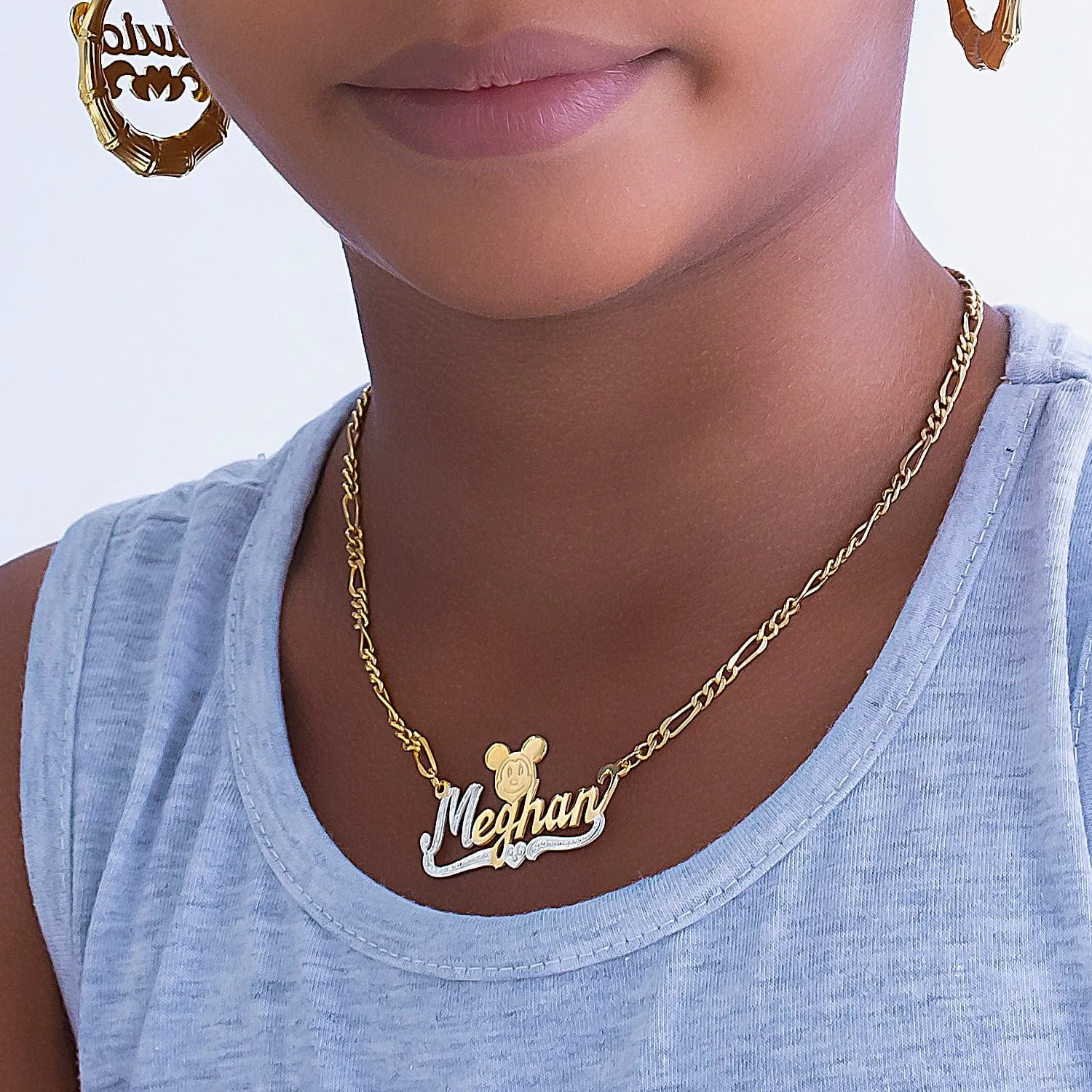 Kid's Cartoon Nameplate Necklace