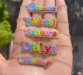 Kids Rainbow Name Necklace