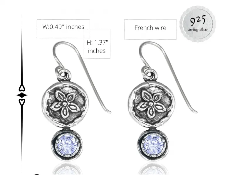 ladies earrings Sterling Silver Earrings for Woman Bluenoemi Israeli Jewelry