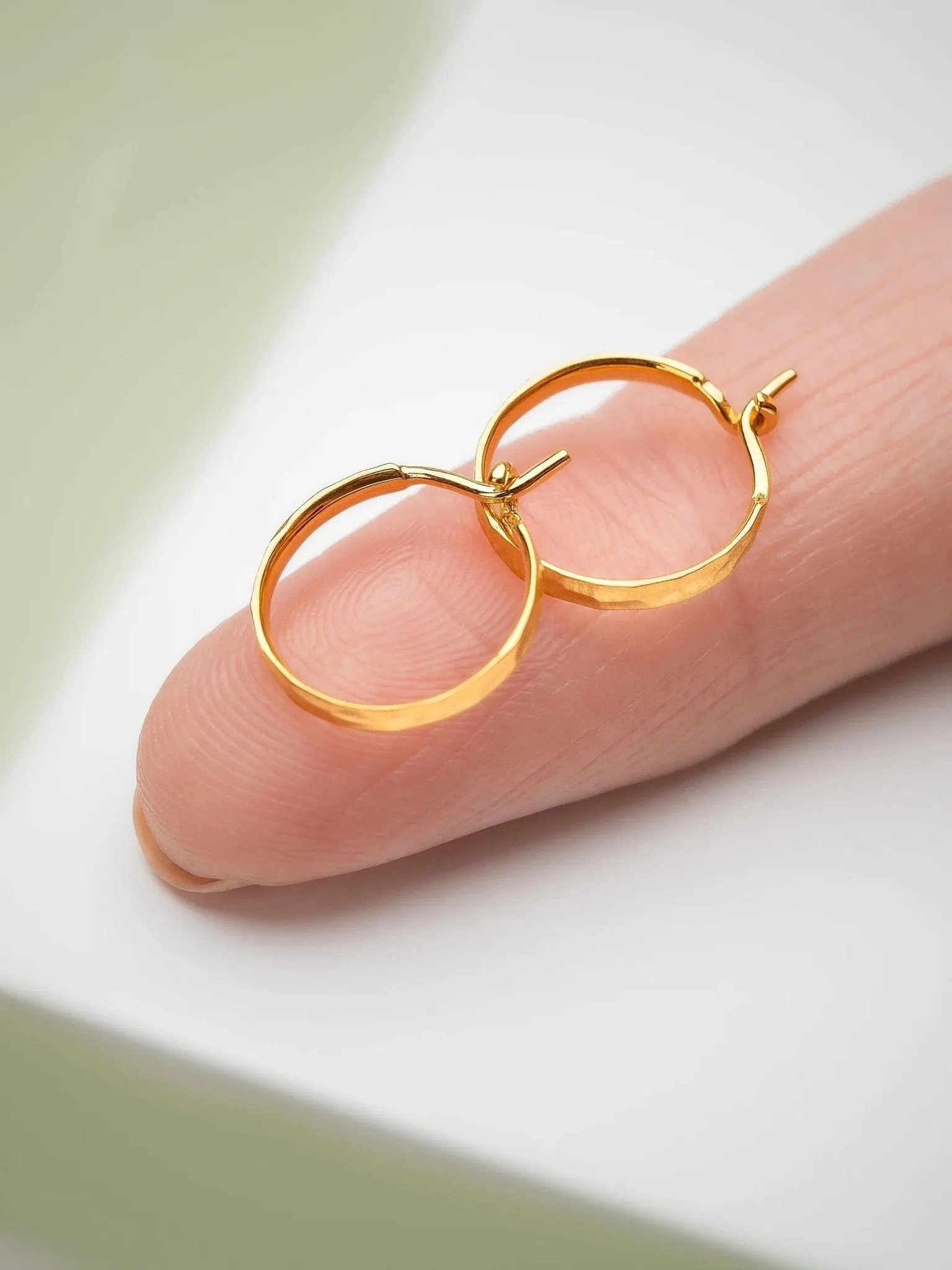 Lara Hammered Hoop Earrings