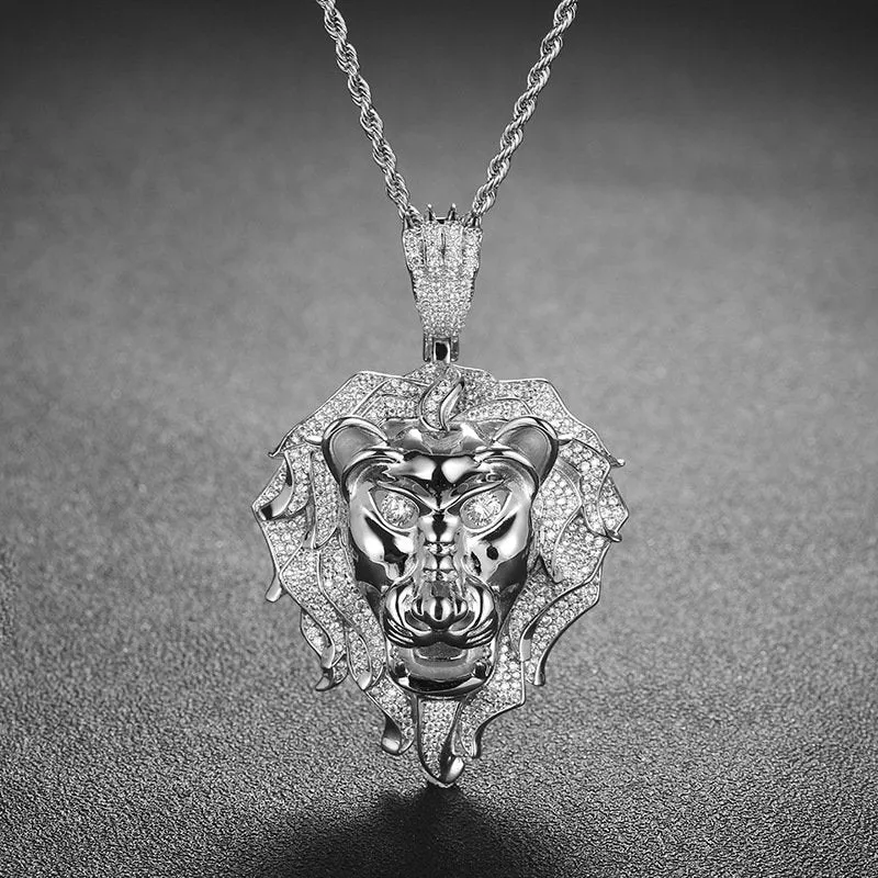 Large Diamond Eye Lion Pendant