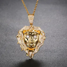 Large Diamond Eye Lion Pendant