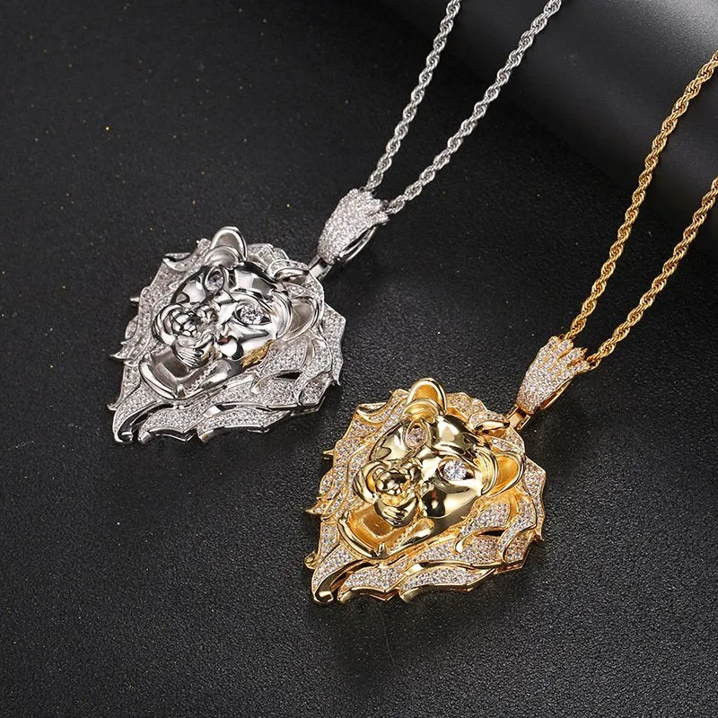 Large Diamond Eye Lion Pendant