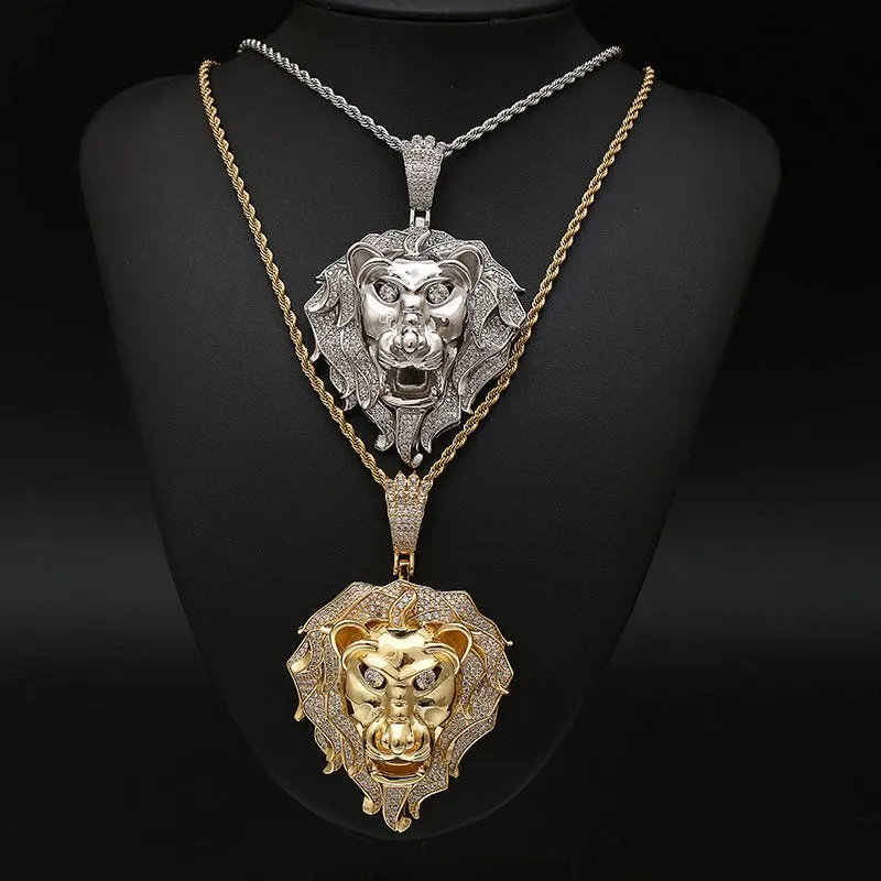 Large Diamond Eye Lion Pendant