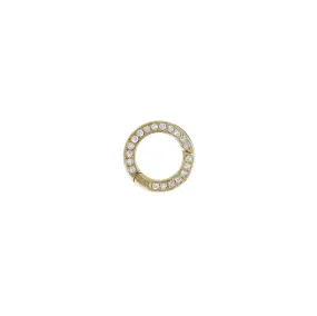 Lionheart - Clicker Connector with Diamonds, 10 mm, Yellow Gold