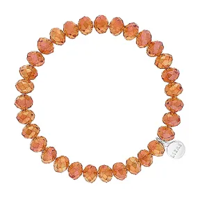 Lizas Clarksville 8mm Crystal Bracelet Sunset