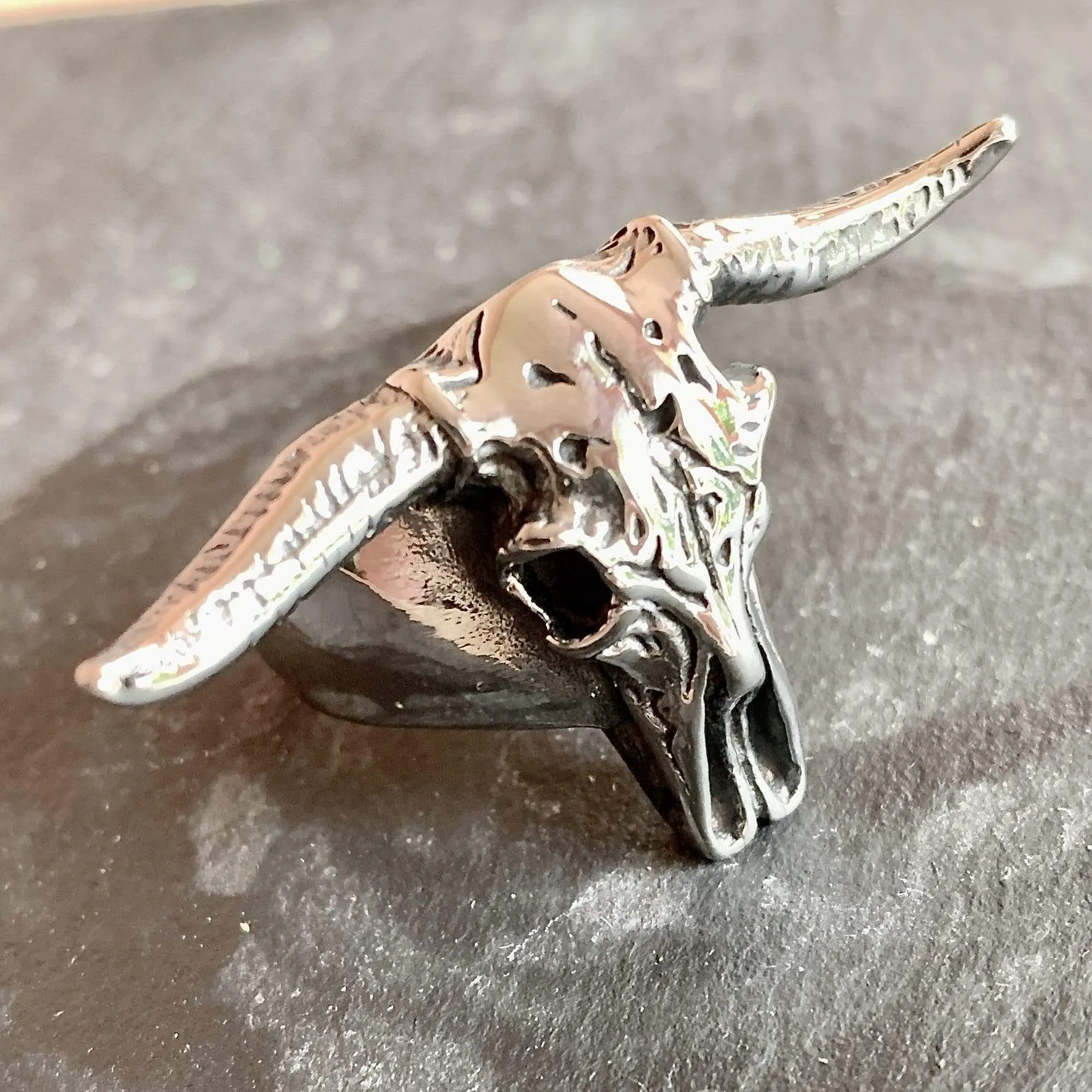 Longhorn Skull Ring - R135