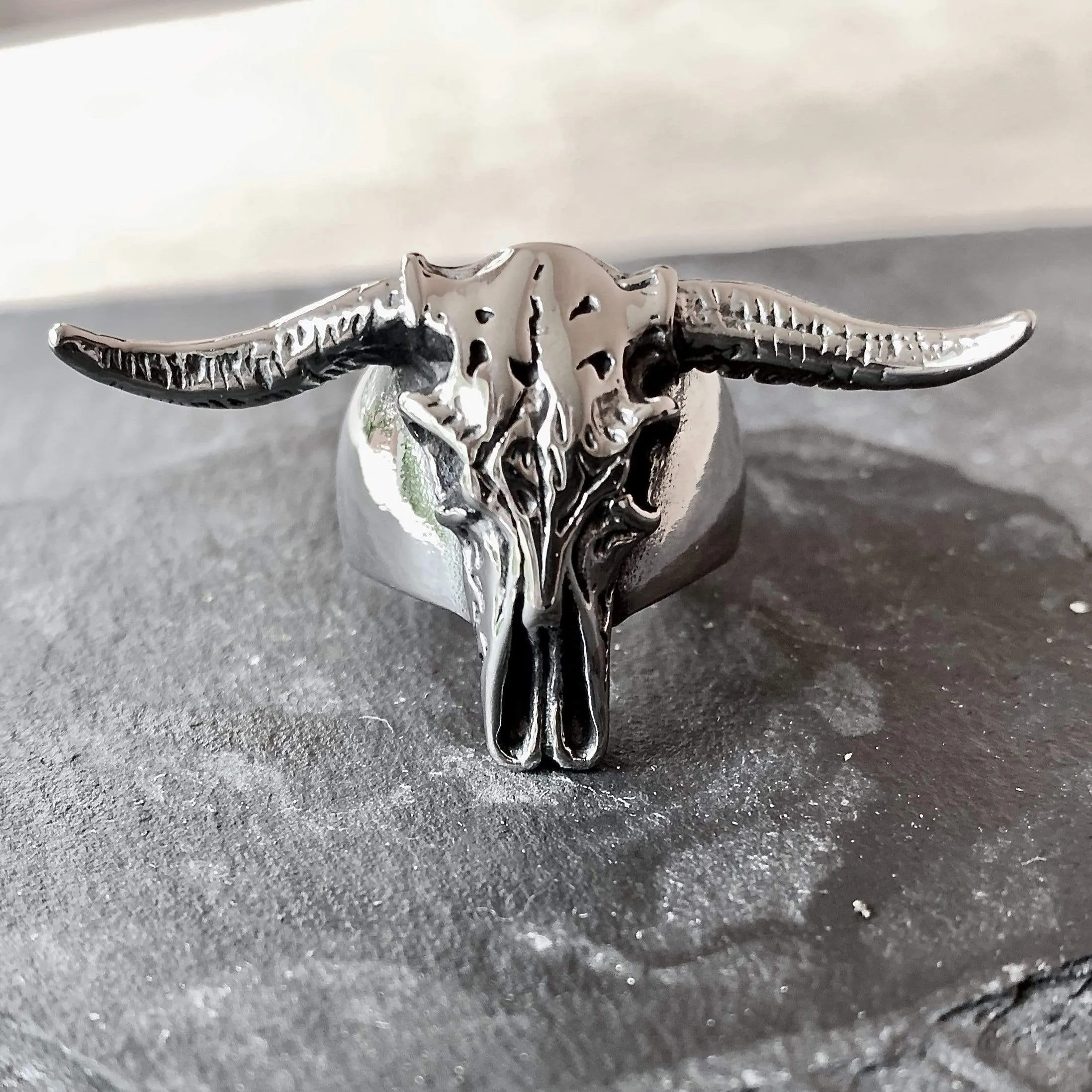 Longhorn Skull Ring - R135