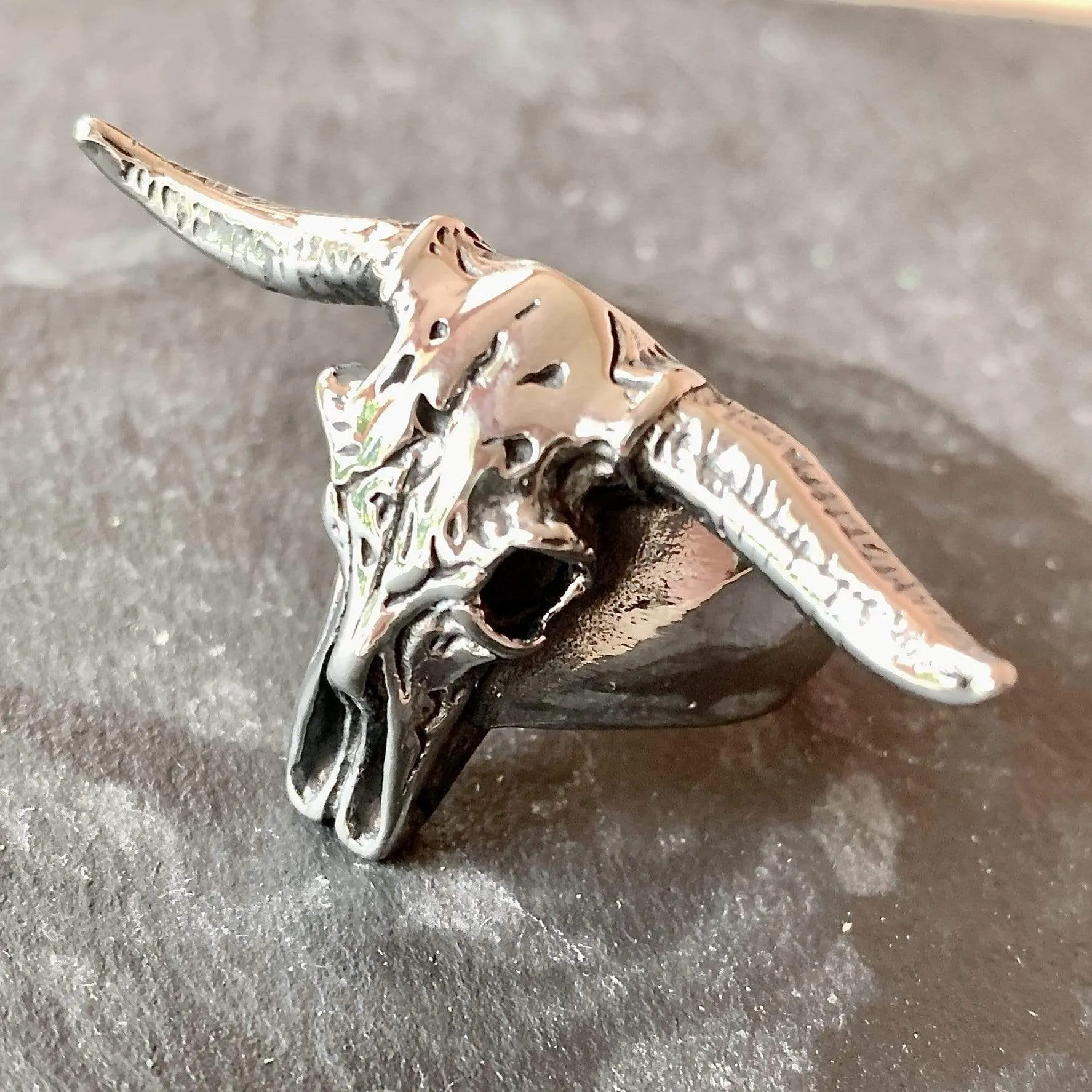 Longhorn Skull Ring - R135