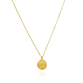 LUCRECIA GOLD SMALL PENDANT NECKLACE FILIGREE