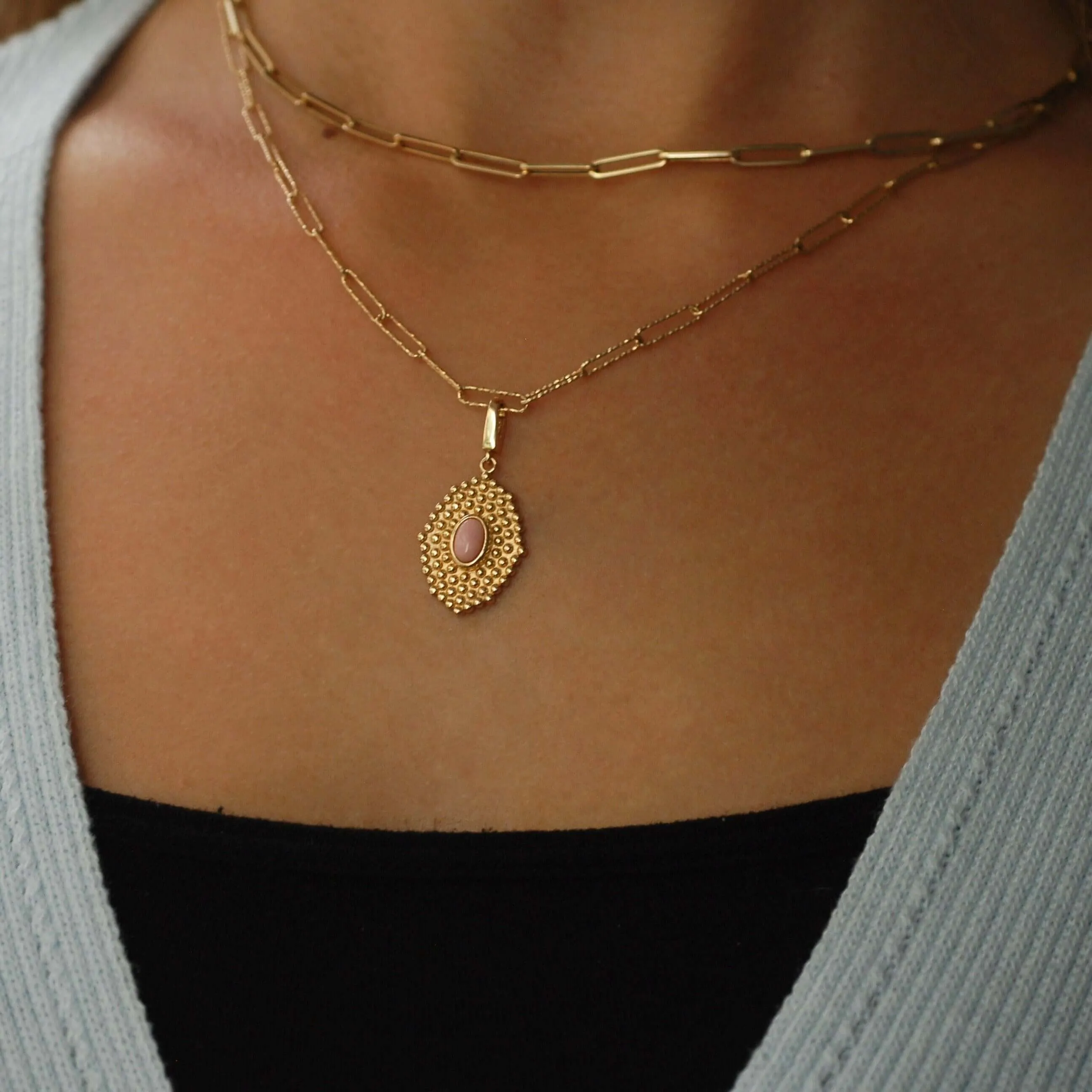 Medallion Necklace | 14K Solid Gold