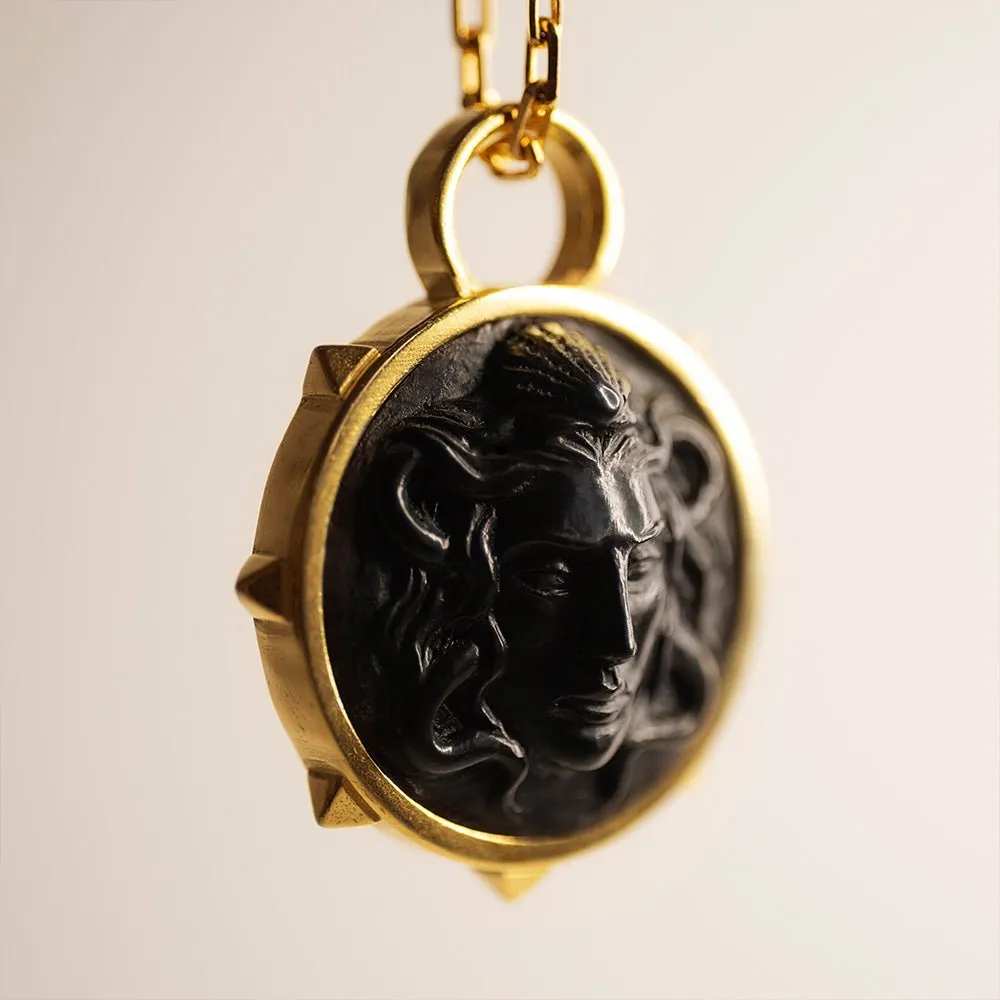 Medusa shield pendant