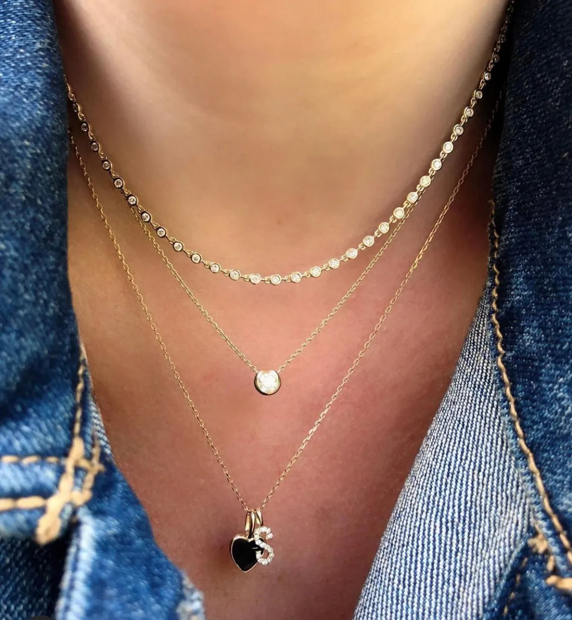 Mini Diamond Bezel necklace