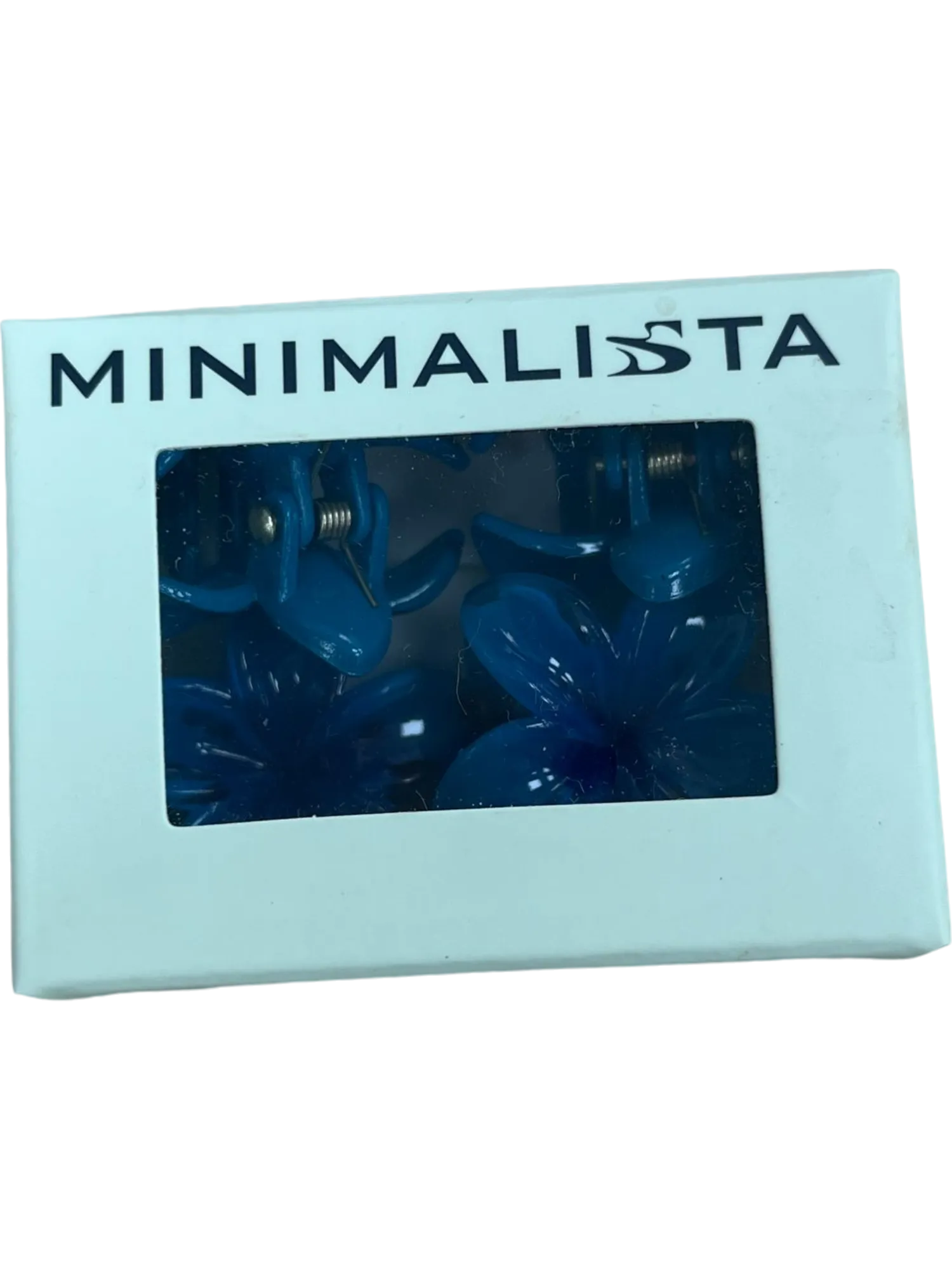 Minimalista Blue Baby Blossom Hair Clip In Box