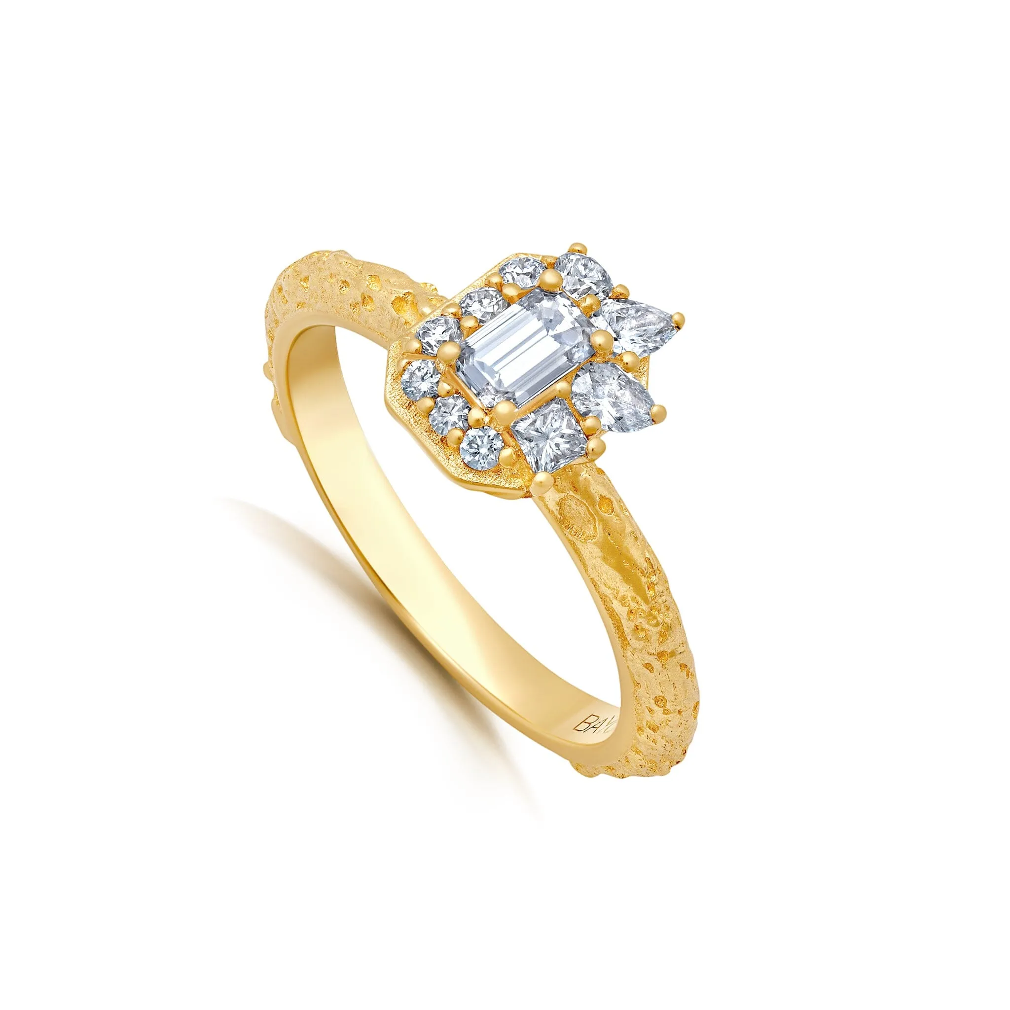 Moonscape Baguette Diamond Ring