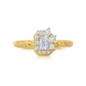 Moonscape Baguette Diamond Ring