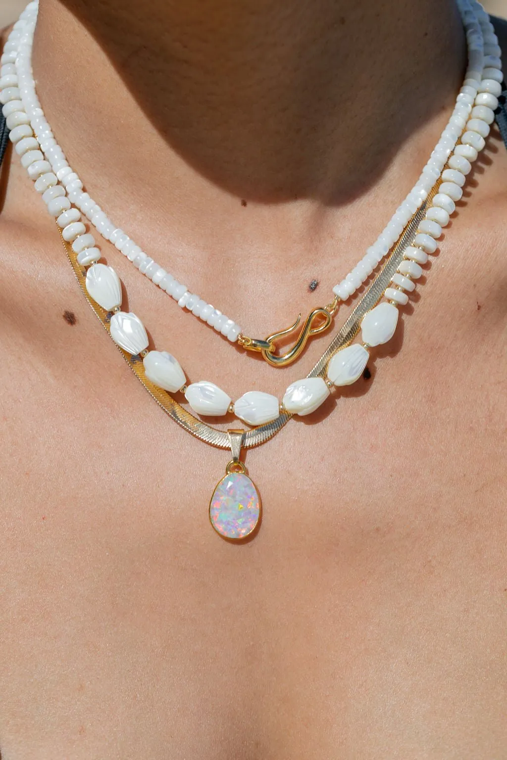 Mother of Pearl Pikake Necklace - Mauloa