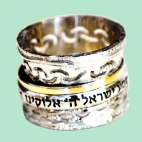 Motivational Spinner Ring. This ring features an engraved outer band with inspiring words to help you stay on track.