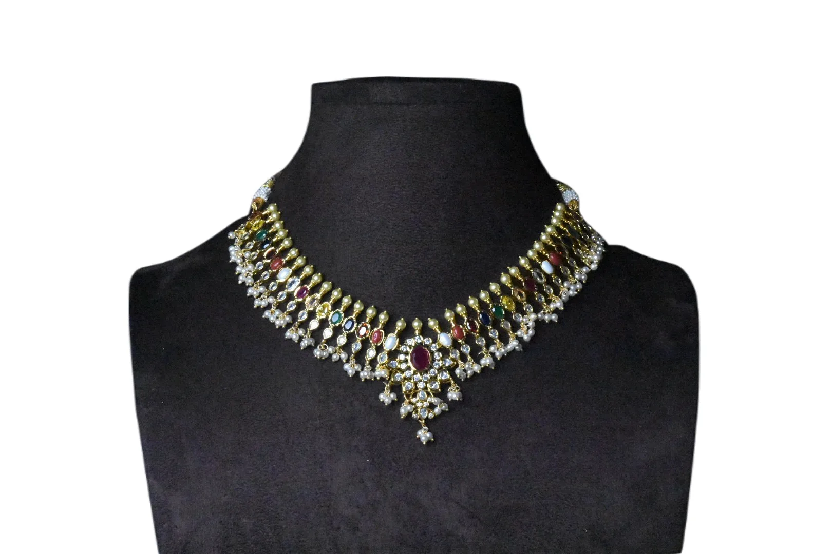 Navaratna Guttapusalu Necklace Set