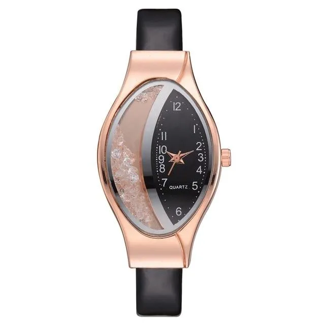 New Women Luxury Fashion Leather Strap Wrist Watch