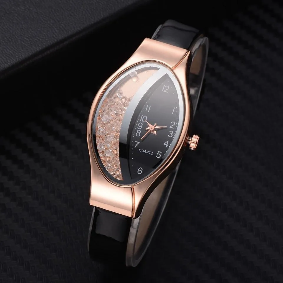 New Women Luxury Fashion Leather Strap Wrist Watch