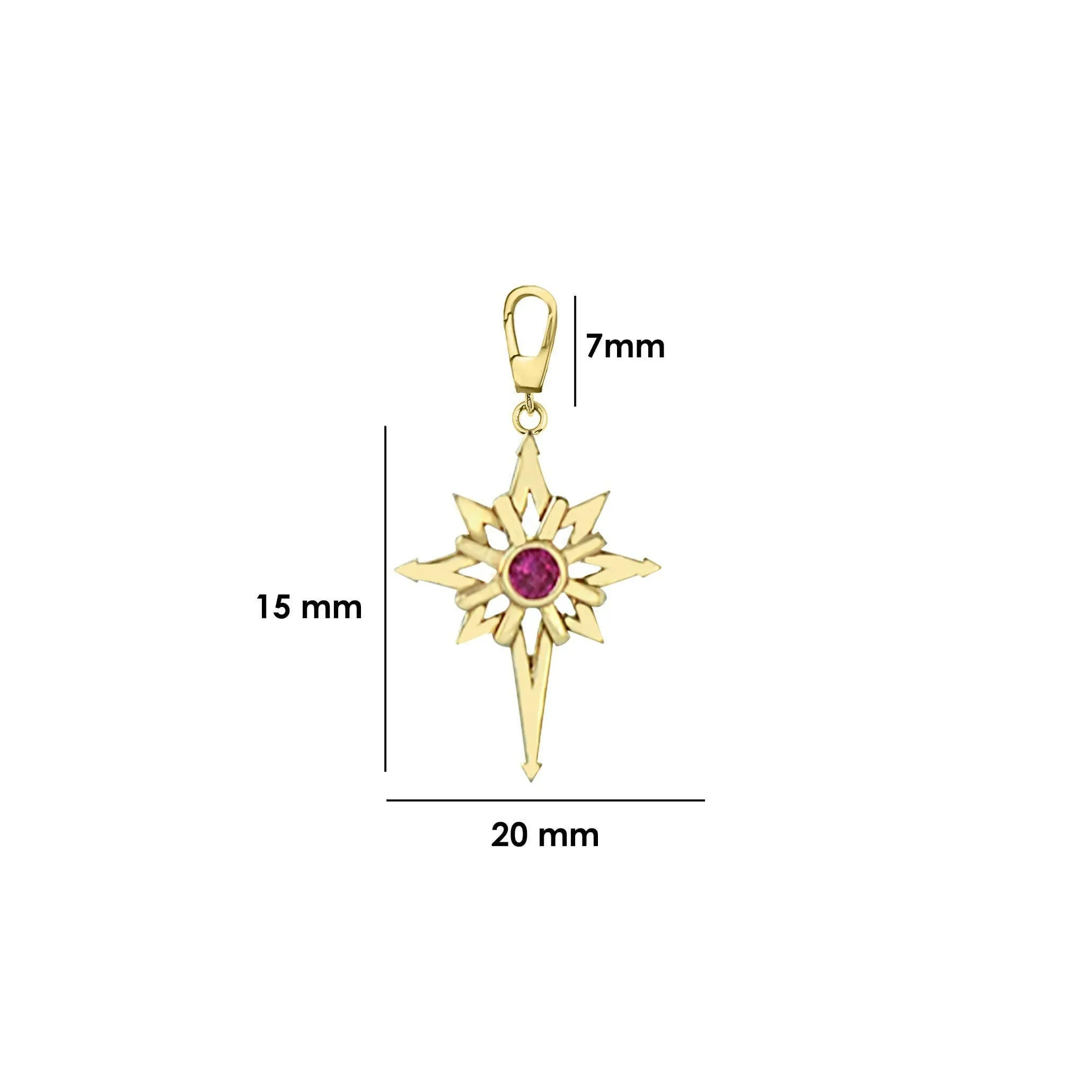 North Star Pendant | 14K Solid Gold