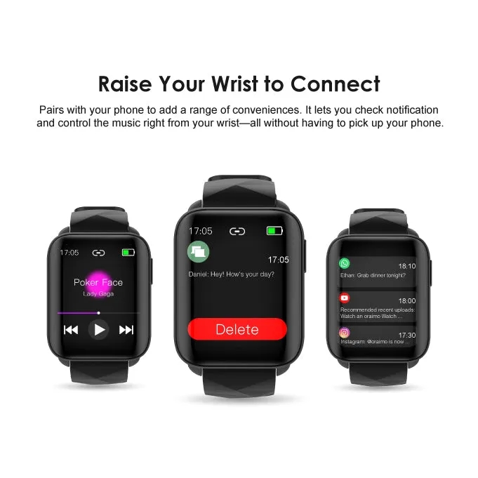 oraimo Watch 1.69'' IPS Screen IP68 Waterproof Smart Watch