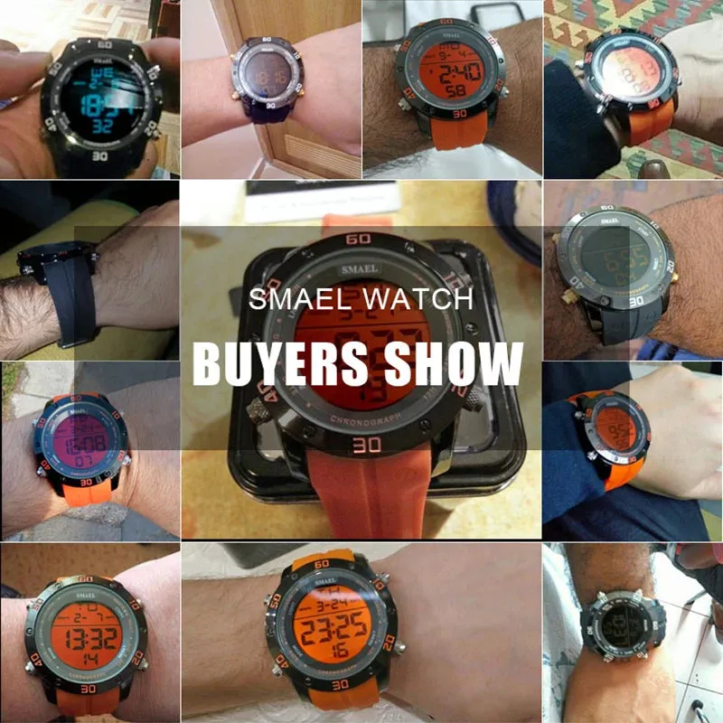 Orange LED Sports Watch