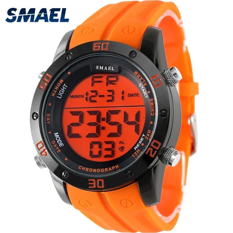 Orange LED Sports Watch