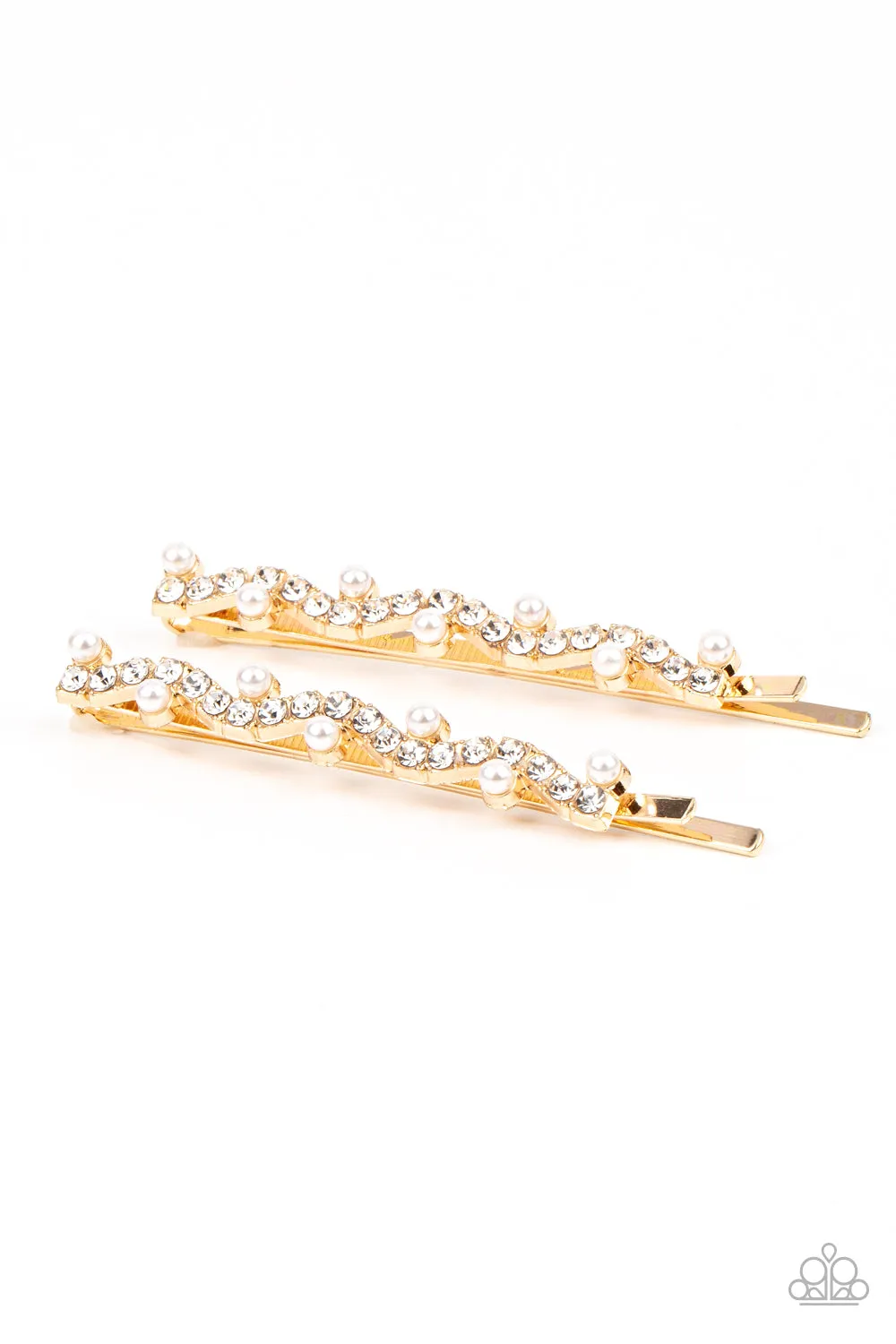 Paparazzi Ballroom Banquet - Gold Bobby Pin Hair Clip