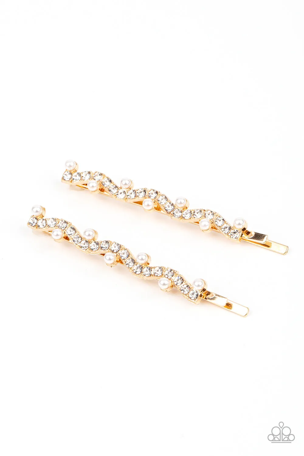 Paparazzi Ballroom Banquet - Gold Bobby Pin Hair Clip