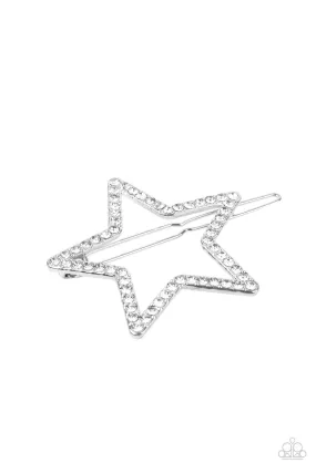 Paparazzi Stellar Standout - White Hair Clip