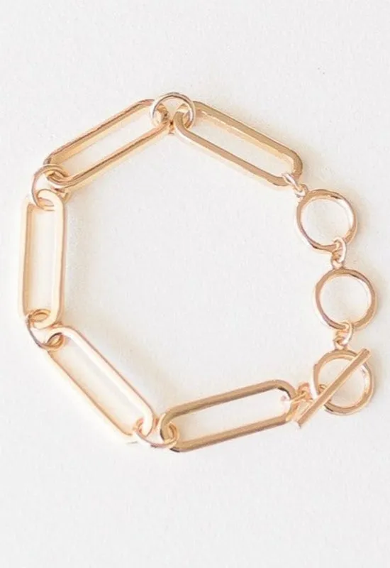 Patsy - Oval Link 7 Bracelet Gold