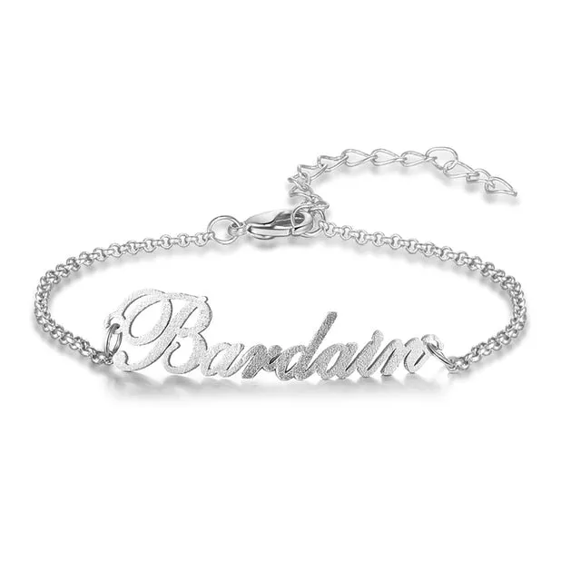 Personalized Letter Nameplate Bracelets & Bangles Custom Name Adjustable Bracelets for Women Mother Unique Gift Jewelry