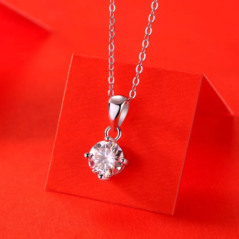 Popular Style Diamond Necklace - 925 Sterling Silver