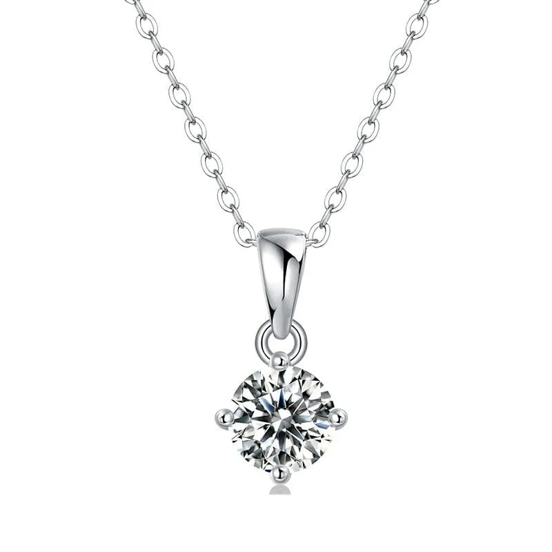 Popular Style Diamond Necklace - 925 Sterling Silver