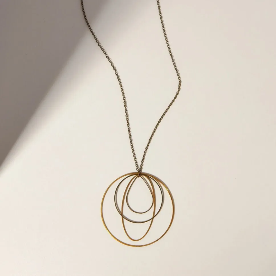 "Le Cercle" Open Circle Pendant Necklace Bundle