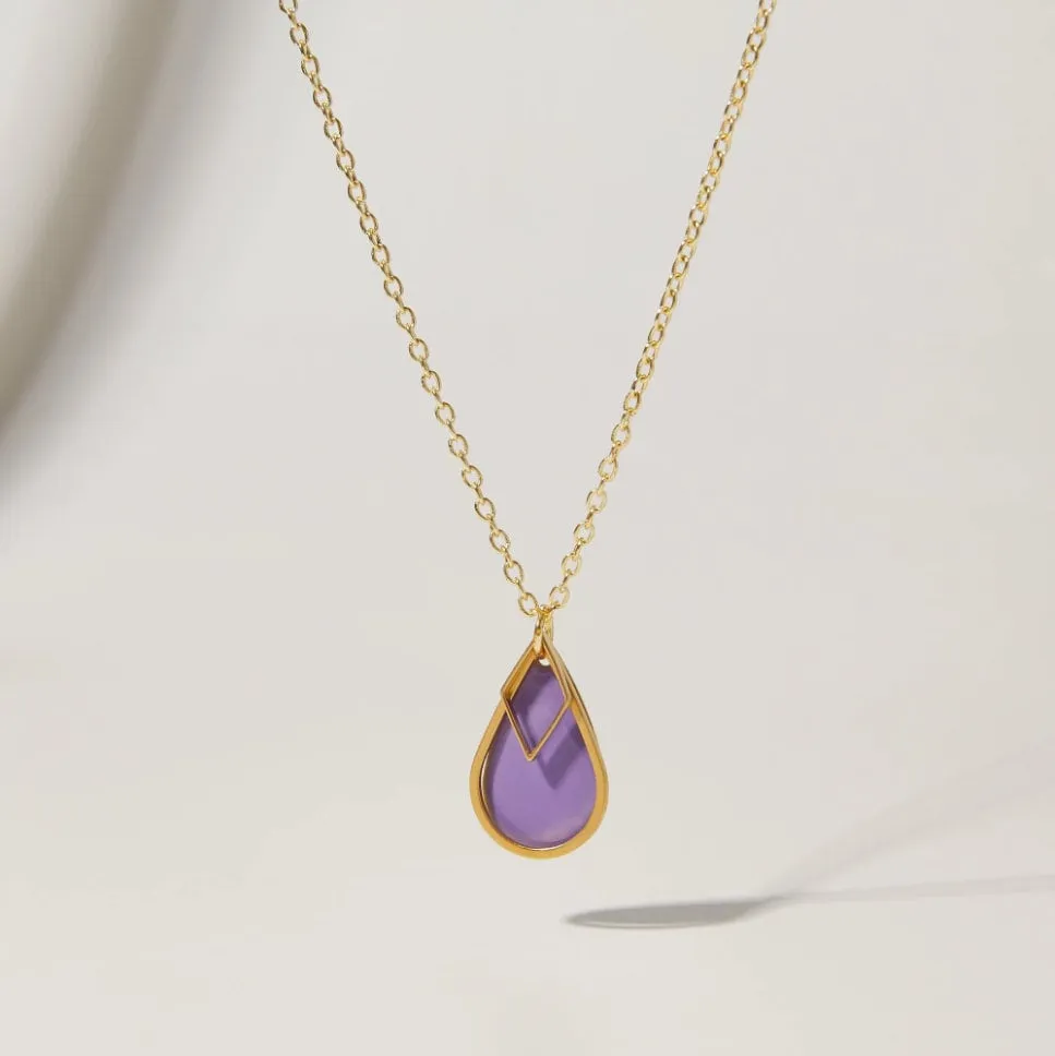 "Le Délice" Lavender Teardrop Pendant Necklace Bundle