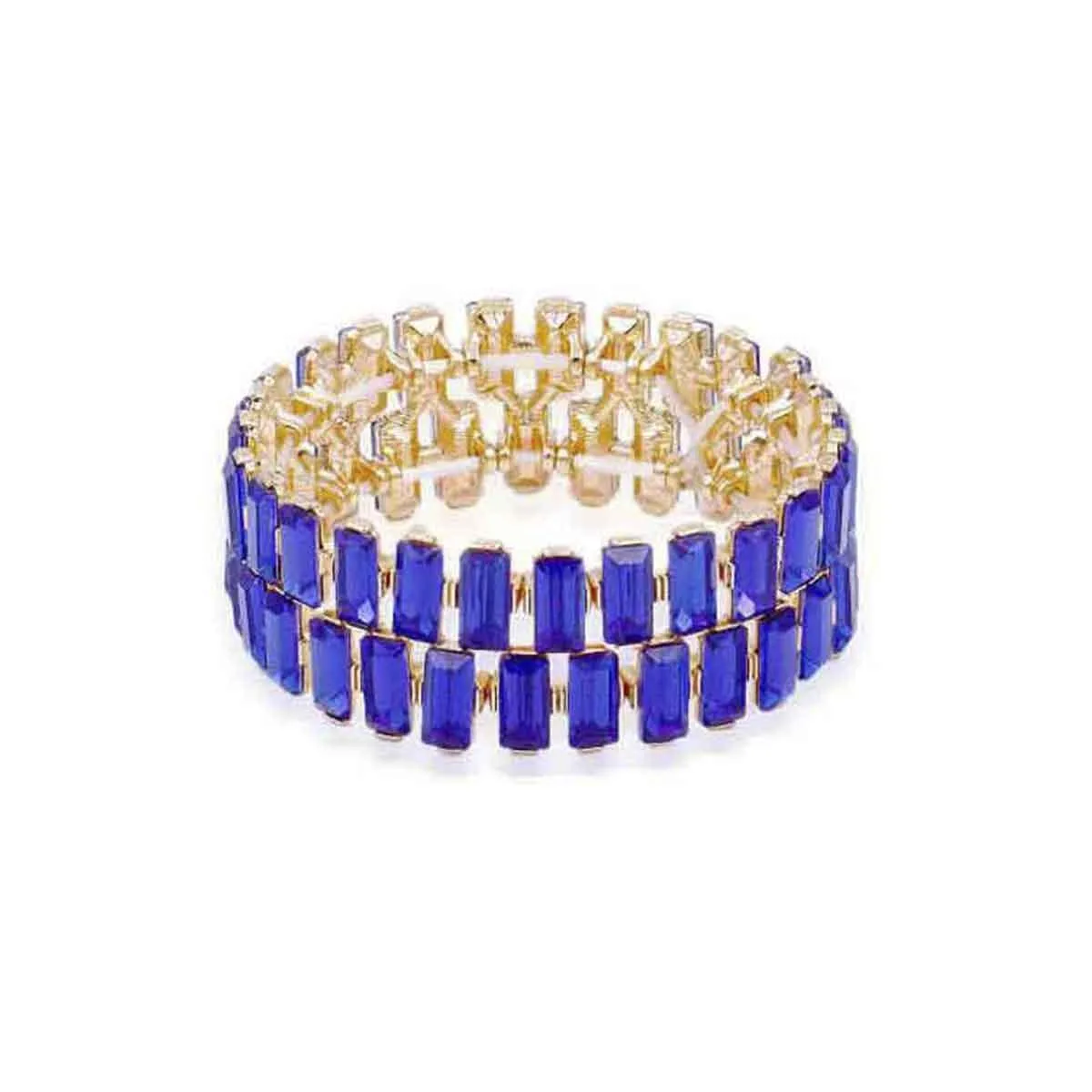 Rectangle Rhinestone Stretch Bracelet