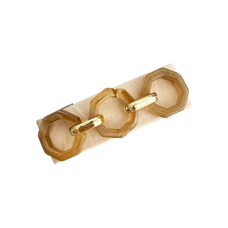 Remy Resin Link Hair Clip (Tan)