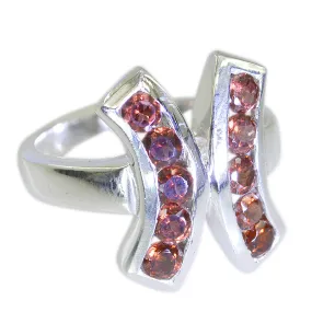 Riyo Classy Stone Garnet 925 Sterling Silver Rings Couple Jewelry