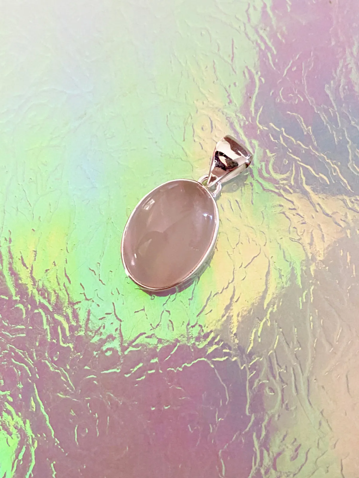 Rose Quartz Cabochon Pendant